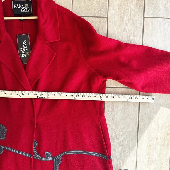 Rara Avis By Iris Apfel Wool Blend Trench Coat Size 3XL Long Monkeys Dopamine - Picture 9 of 10